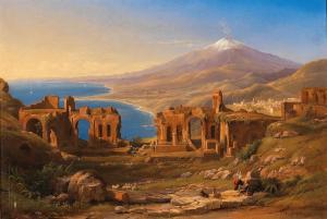 Sparmann Karl Christian 1805-1864,View of the Ruins of the Ancient Theatre of,1847,Palais Dorotheum 2019-06-24