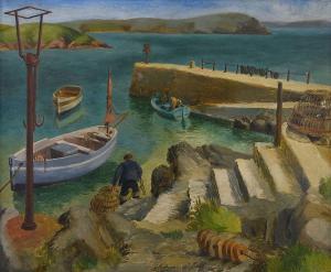 SPARROW Clodagh H.K 1900-1900,HARBOUR AT PORTH,Ross's Auctioneers and values IE 2021-07-21