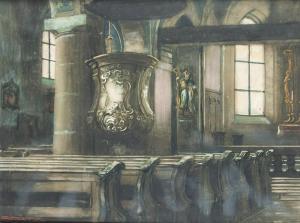SPATZ Willy 1861-1931,Church interior,Peter Karbstein DE 2019-11-09