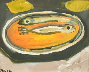 SPAZIANI Corrado 1927-1986,a still life study of fish on a plate,John Nicholson GB 2022-09-07