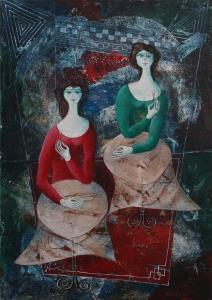 SPAZZALI Luciano 1911-1997,TWO WOMEN IN A CAFE,Clark Cierlak Fine Arts US 2023-04-25