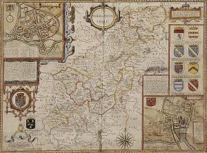 SPEEDE John 1552-1629,Map of Northamptonshire,Bonhams GB 2007-11-27