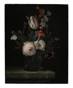 SPELT van der Adriaen 1630-1673,Flowers in a glass vase,1665,Christie's GB 2012-01-26