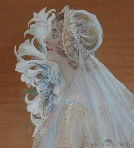 SPENCE Percy Fred. Seaton 1868-1933,Bride with Bouquet,International Art Centre NZ 2014-10-29