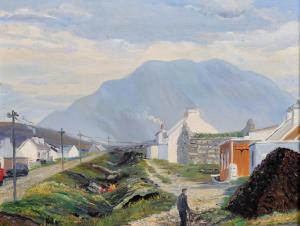 SPENCE T. Everard,An Irish Village, with Mountains in the distance,John Nicholson GB 2020-01-29