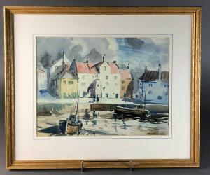 SPENCER FORD Roland F 1902-1990,Harbour view,Halls GB 2020-03-04