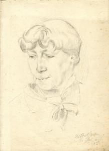 SPENCER Gilbert,STUDY OF THE HEAD OF JEAN WINIFRED INGLIS (1884-19,1939,Mellors & Kirk 2010-09-09
