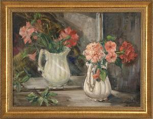 SPENCER Jean 1904,Depicting a still life of flowers in two vases,Eldred's US 2014-06-07
