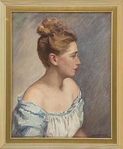 SPENCER Jean 1904,Half-length portrait of a blonde woman,Eldred's US 2014-06-07