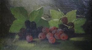 SPENCER John C 1861-1919,Still Life with Raspberries,1916,Clars Auction Gallery US 2020-07-12