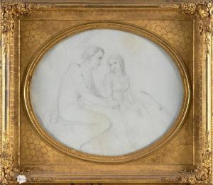 SPENCER Lilly Martin 1822-1902,Courtship Scene Listed in "The Joys of Sentiment",Eldred's 2024-04-05