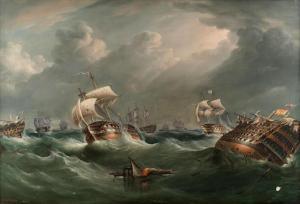 SPENCER Robert Barnet,The storm after the Battle of Trafalgar, 21st Octo,Bonhams 2021-04-21