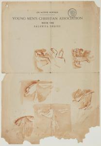 SPENCER Stanley,Cloaked Figures Studies (with 'Figure studies' on ,1916,Rosebery's 2024-03-12