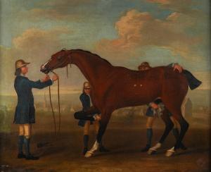 SPENCER Thomas,A stallion and three grooms, a town beyond,Bellmans Fine Art Auctioneers 2023-10-10
