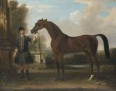 SPENCER Thomas 1700-1763,Bay Bolton, held by a groom, in a parkland setting,Christie's GB 2004-05-21
