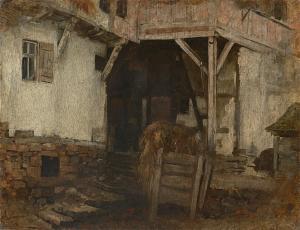 SPERL Johann 1840-1914,Farmyard,1872/74,Villa Grisebach DE 2021-12-01