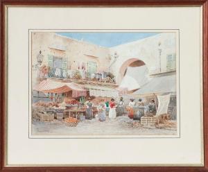 SPERO CLAUDE 1901,Le marché sur le cours Saleya à Nice,Cannes encheres, Appay-Debussy FR 2023-05-05