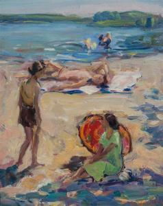 SPICUZZA Francesco J 1883-1962,On the Beach,1930,Hindman US 2015-11-06