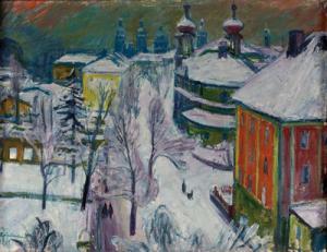 SPIELMANN Max 1906-1984,Ansicht von Innsbruck im Winter,1951,Palais Dorotheum AT 2007-05-23