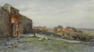 SPIERS CHARLOTTE H 1880-1914,A VIEW FROM THE OLD PRIOR GATE OVER THE MARSHES, B,Sworders 2019-12-03