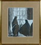 SPILLIAERT Leon 1881-1946,Intérieur avec deux Femmes vues de dos,Galerie Moderne BE 2021-11-15