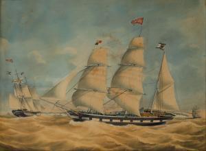 SPIN Jacob,The three-masted brig 'Sidonia' in two positions,1864,Charles Miller Ltd 2018-05-01