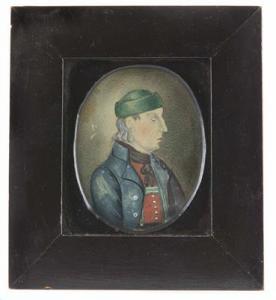 SPITZER Franz,Silhouettenbildnis eines Herrn mit grünem Hut,1840,Palais Dorotheum 2018-03-27
