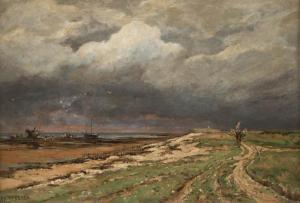 SPOERER Eduard 1841-1898,Evening mood on the coast,1894,Hargesheimer Kunstauktionen DE 2018-09-22