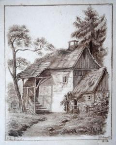 SPOERER Eduard 1841-1898,House on the edge of forest,1878,Antonija LV 2022-02-12