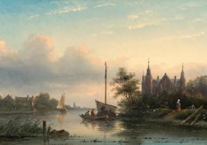 SPOHLER Jacob Jan Coenraad 1837-1923,River view,De Vuyst BE 2023-10-21