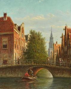 SPOHLER Johannes Franciscus 1853-1894,View of a canal in Amsterdam,Galerie Koller CH 2024-03-22
