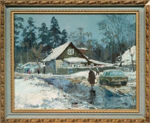 SPORNIKOV Boris Alexandrovich 1930,Village sous la neige,1990,Neret-Minet FR 2019-06-26