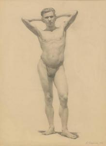 SPORYKHIN Boris Tikhonovich 1928-2020,Standing male model,1954,Sworders GB 2023-12-03