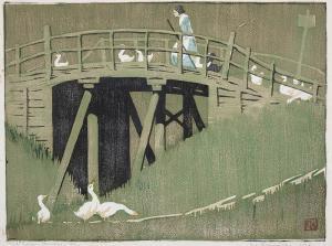 SPOWERS Ethel L. 1890-1947,The Green Bridge,1926,Menzies Art Brands AU 2012-09-13