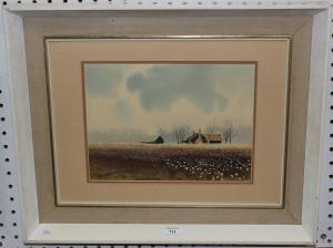 SPRADLEY Wayne 1937,Barns in a Landscape,Tooveys Auction GB 2015-12-31