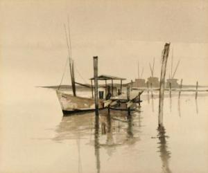 SPRADLEY Wayne 1937,Harbor Scene,Gray's Auctioneers US 2012-07-31