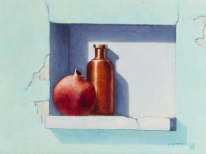 SPRAGUE Roger R.B. 1937-2010,Two Pears and a Bottle and Still Life,1985,Bonhams GB 2023-11-30