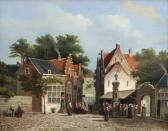 SPRINGER Jr. L 1831-1894,A Northern European street scene,Bellmans Fine Art Auctioneers 2018-09-19