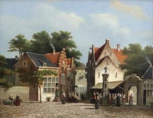 SPRINGER Jr. L 1831-1894,A Northern European street scene,Bellmans Fine Art Auctioneers 2018-09-19