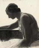SPRINGER Sidonie 1878,Sitzende Frau im Profil,Galerie Bassenge DE 2012-11-29