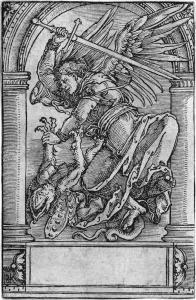 SPRINGINKLEE Hans 1480-1540,[^] Der hl. Michael mit dem Drachen,Galerie Bassenge DE 2018-11-28