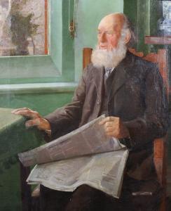 SPRULES Arthur Crossingham,An Interior with a Portrait of a Bearded Man,John Nicholson 2019-05-01