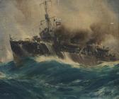 SPURLING Jack 1871-1933,Battleship in stormy waters,Bonhams GB 2014-10-08