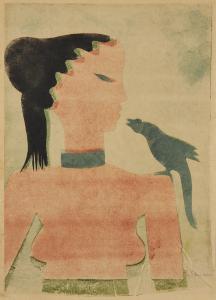 SPURR Elizabeth 1910,Woman with Bird,1932,Rosebery's GB 2024-03-12