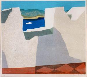 SPURRIER raymond 1920,A river view from a rampart,1975,Mallams GB 2011-05-27