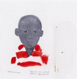 SQUIRE Andrew 1954,Boy on the roof from Ruaha II Mixed media,2882,Woolley & Wallis GB 2018-02-07