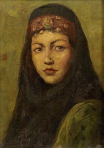 SROUR Habib 1863-1938,Portrait of a Bedouin Girl,Bonhams GB 2016-04-27