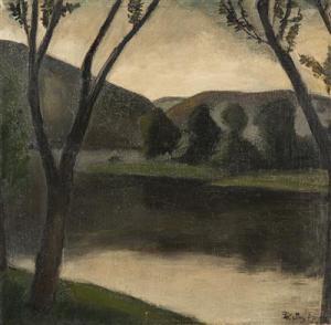 SRP Frantisek 1895-1943,By the Vltava River,1925,Palais Dorotheum AT 2018-05-26