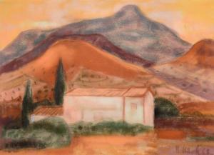 STÄRK Bruno 1894-1979,Landschaft bei Formia,1968,Nagel DE 2018-05-16