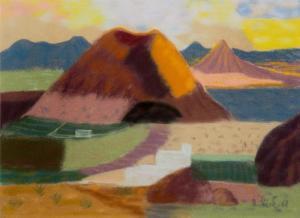 STÄRK Bruno 1894-1979,Teneriffa - Landschaft,1968,Nagel DE 2018-05-16